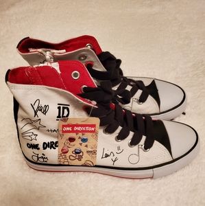 Sz 8 One Direction 1D Autograph Shoes Sneakers